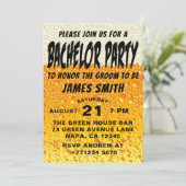 Moderne Bachelor Party Einladung (Stehend Vorderseite)