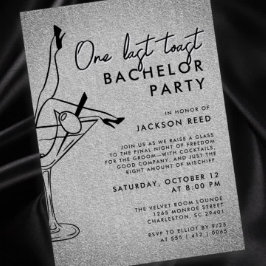 Moderne Bachelor Party - Letzten Toast Martini Einladung