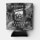 Moderne Bachelor Party Zigarren und Whiskey Black Dosenkühler (Vorderseite)