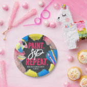 Moderne Bachelorette-Halbpension Paint and Side Pappteller (Party)