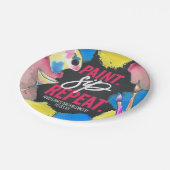 Moderne Bachelorette-Halbpension Paint and Side Pappteller (Schrägansicht)