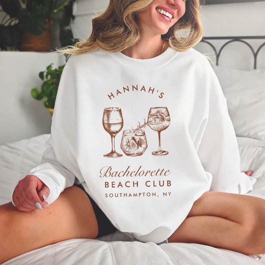 Moderne Bachelorette Retro Minimalistisch Bridesma Sweatshirt