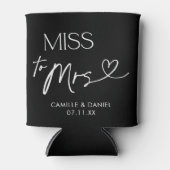 Moderne Bachelorette Seltzer Miss zu Frau. Dosenkühler (Vorderseite)