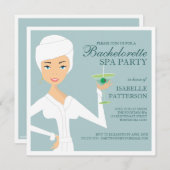 Moderne Bachelorette Wellness-Center Party Einladu Einladung (Vorne/Hinten)