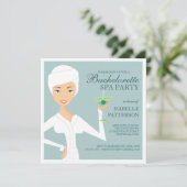 Moderne Bachelorette Wellness-Center Party Einladu Einladung (Stehend Vorderseite)