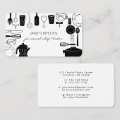 Moderne Backen- und Kochgeräte Visitenkarte (Vorne/Hinten)