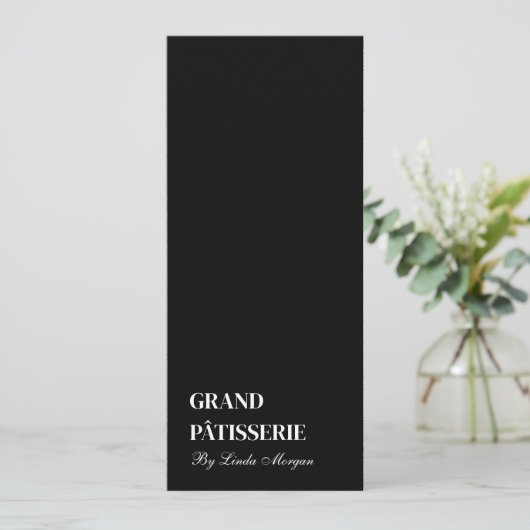 Moderne Bäckerei Café Menü & Preisliste Karte (Stehend Vorderseite)