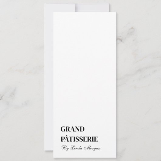 Moderne Bäckerei Café Menü & Preisliste Karte (Vorderseite)