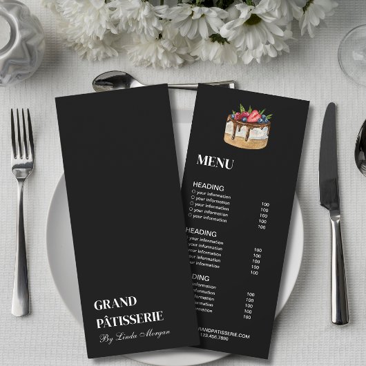 Moderne Bäckerei Café Menü & Preisliste Karte