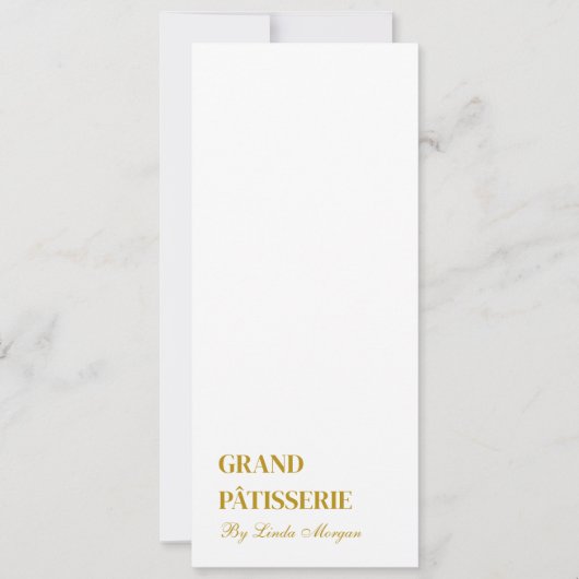 Moderne Bäckerei Café Menü & Preisliste Karte (Vorderseite)