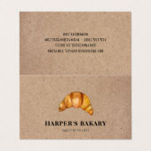 Moderne Bäckerei Croissants Berufliches Logo  Visitenkarten (Außenseite Aufgefaltet)