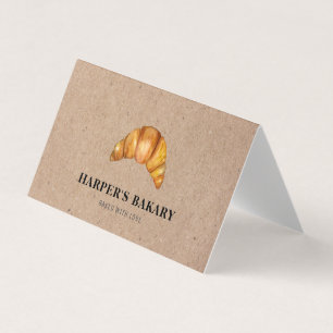 Moderne Bäckerei Croissants Berufliches Logo  Visitenkarten