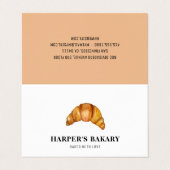 Moderne Bäckerei Croissants Berufliches Logo Visitenkarten (Außenseite Aufgefaltet)