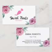 Moderne Bäckerei Cupcake Konditorei Süßkuchen Visitenkarte (Vorne/Hinten)