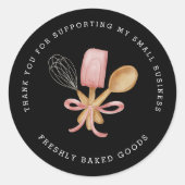 Moderne Bäckerei Danke Sticker (Vorderseite)