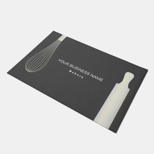 Moderne Bäckerei Konditorei Koch Backgeschäft Fußmatte (Schrägansicht)