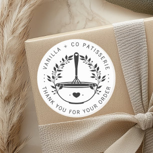 Moderne Bäckerei Konditorei Kunde Vielen Dank Runder Aufkleber