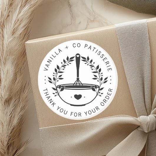 Moderne Bäckerei Konditorei Kunde Vielen Dank Runder Aufkleber