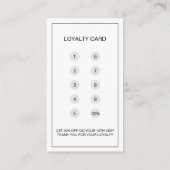 Moderne Bäckerei nach Maß Weiß Foto Treuekarte (Rückseite)