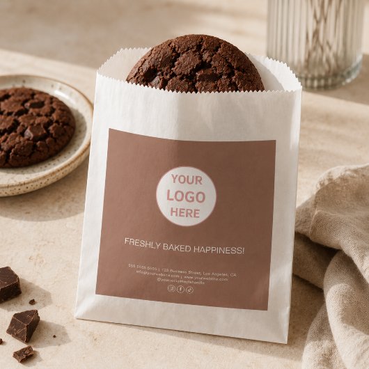 Moderne Bäckerei-Papiertüte mit individuellem Logo Geschenktütchen