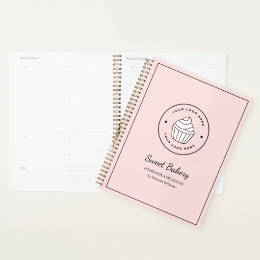 Moderne Bäckerei Pink individuelles Logo Planer (Anzeige)