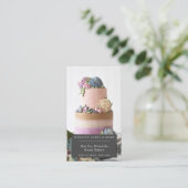 Moderne Bäckerei rustikale Hochzeitstorte Fotograf Visitenkarte (Stehend Vorderseite)