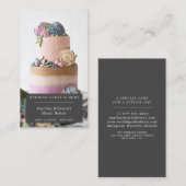 Moderne Bäckerei rustikale Hochzeitstorte Fotograf Visitenkarte (Vorne/Hinten)