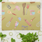 Moderne Bäckerei Willkommen Persönlicher Name Geschirrtuch (Gefaltet)