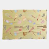 Moderne Bäckerei Willkommen Persönlicher Name Geschirrtuch (Horizontal)