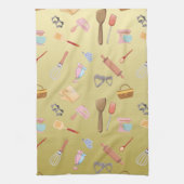 Moderne Bäckerei Willkommen Persönlicher Name Geschirrtuch (Vertikal)