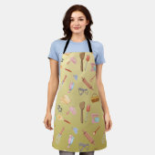 Moderne Bäckerei Willkommen Persönlicher Name Schürze (Getragen)