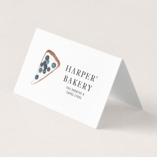 Moderne Bäckereizelt Business Card   Blueberry-Log Visitenkarten
