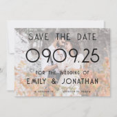 Moderne Background Custom Foto Wedding Save The Date (Vorderseite)