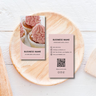 Moderne Backwaren-Konditor-Foto-Logo QR Visitenkarte