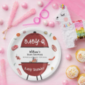 Moderne Backyard GRILLEN Baby Dusche Pappteller (Party)