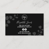 Moderne Bade- und Körperkarte aus Leder Visitenkarte (Rückseite)