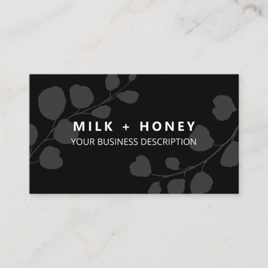 Moderne Bade- und Körperkarte aus Leder Visitenkarte (Vorderseite)