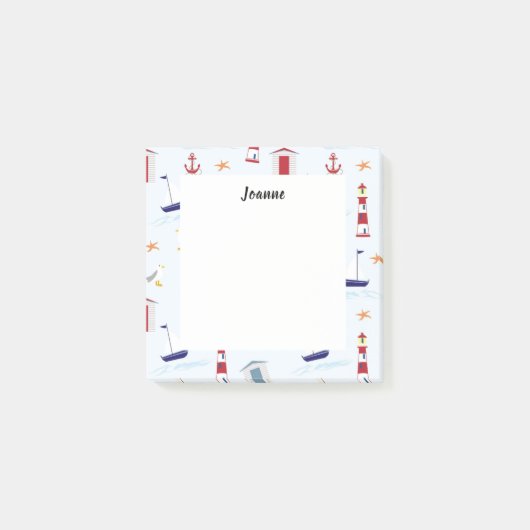 Moderne Bademantel mit Monogramm Post-it Klebezettel (Vorderseite)