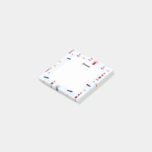 Moderne Bademantel mit Monogramm Post-it Klebezettel (angewinkelt)