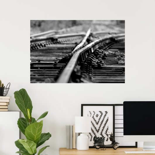 Moderne Bahntrassen Poster (Heimbüro)