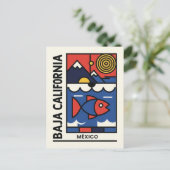 Moderne Baja California Postkarte (Stehend Vorderseite)
