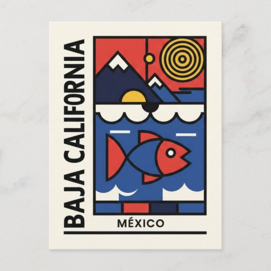 Moderne Baja California Postkarte (Vorderseite)