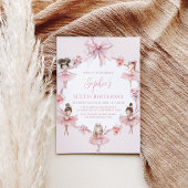 Moderne Ballerina Ballettränke Girl Einladung