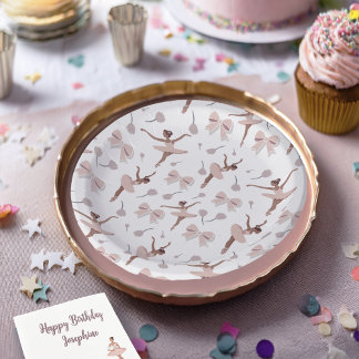 Moderne Ballerina Birthday Paper Teller