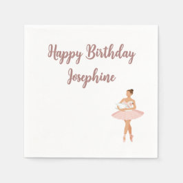 Moderne Ballerina Birthday Thema Napkins Serviette