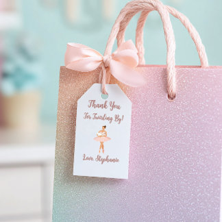 Moderne Ballerina Geburtstag Thema Danke, Geschenk Geschenkanhänger
