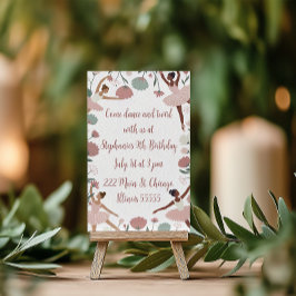 Moderne Ballerina Geburtstagsthema Einladung