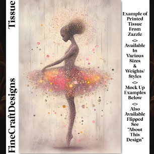 Moderne Ballerina, Glitter Und Punkte DN4L Decoupa Seidenpapier