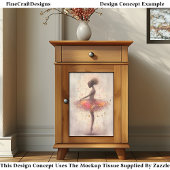 Moderne Ballerina, Glitzer und Punkte DN4L Entspre Seidenpapier