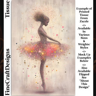 Moderne Ballerina, Glitzer und Punkte DN4R Entspre Seidenpapier